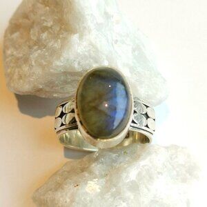 Labradorite sterling silver ring size 6 🆕
